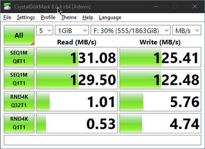 CrystalDiskMark 8 - Disque dur SATA 2 TB 5400 RPM