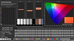 CalMAN : ColorChecker (après étalonnage)