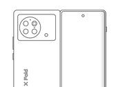 Un rendu du "Vivo X Fold". (Source : Digital Chat Station via Weibo)