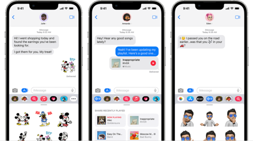 iMessage offre une expérience transparente, mais la situation change lorsque les utilisateurs d'iPhone envoient des messages à des utilisateurs qui n'utilisent pas iMessage. (Source : Apple)