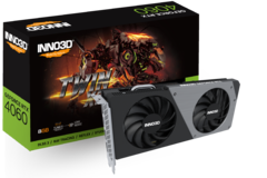 La RTX 4060 Twin X2 d'Inno3D est dotée d'un double ventilateur. (Source : Inno3D)
