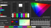 OnePlus 6T - CalMAN : espace colorimétrique - DCI P3.