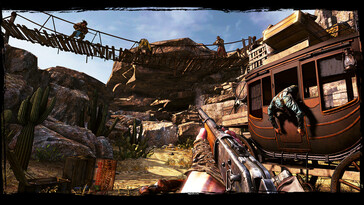 Sur la photo : Capture d'écran de Call of Juarez : Gunslinger.