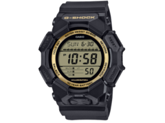La Casio G-Shock GD-010GB-1A9JF (en photo) possède un écran LCD doré teinté et une lunette polie. (Source de l&#039;image : G-Central)