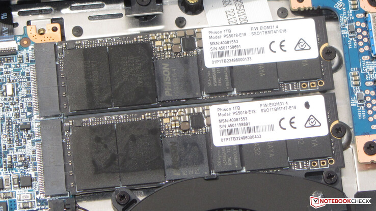 Le X20 embarque deux disques SSD PCIe-4.