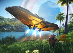 Les vaisseaux spatiaux de No Man's Sky peuvent désormais être personnalisés plus librement que jamais. (Source de l'image : Hello Games)