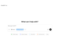 Les utilisateurs de l&#039;offre gratuite de ChatGPT peuvent désormais effectuer des &quot;recherches approfondies&quot; cinq fois par mois. (Source de l&#039;image : OpenAI)