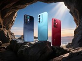 Le Realme 15x est disponible en bleu marine, bleu aqua et rouge marron. (Image 
