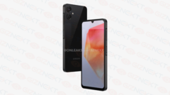Les rendus décrivent le Samsung Galaxy A06 avec une finition arrière lisse et brillante. (Source : @OnLeaks x GizNext)