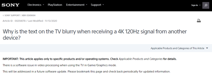 Sony a reconnu en silence le problème d'affichage 4K/120 Hz affectant les téléviseurs XH90, XH900H, X9100H et XH92. (Source de l'image : Sony)