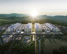 Rendu de SK hynix représentant le pôle des semi-conducteurs de Yongin, illustré ci-contre.