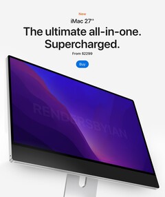 Un iMac 27 pouces de nouvelle génération, tel qu'imaginé par Ian Zelbo. (Image source : @RendersbyIan)