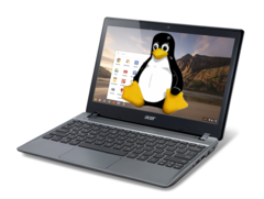 Linux sort de la version bêta sur Chrome OS. (Image via Acer avec modifications)