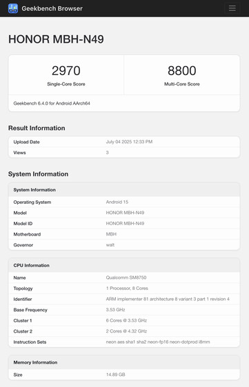 (Source : Geekbench)