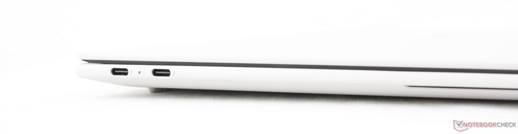 Gauche : 2x USB-C Thunderbolt 4 avec DisplayPort 2.1 + Power Delivery (65 W)