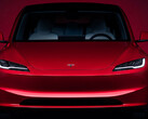 La Model 3 Highland facelift dans la nouvelle couleur Flame Red (image : Tesla)