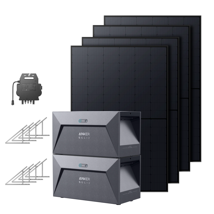 Anker SOLIX Solarbank Dual System with Brackets (1640W | 3200Wh). (Source de l'image : Anker)