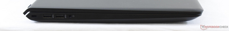 Côté gauche : 2 USB 3.0, combo audio 3,5 mm, verrou Kensington.