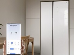 Le réfrigérateur Xiaomi Mijia Side by Side 610L Ice Crystal White dispose d&#039;un outil intelligent de réglage de la température. (Source de l&#039;image : Xiaomi)