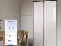 Le réfrigérateur Xiaomi Mijia Side by Side 610L Ice Crystal White dispose d'un outil intelligent de réglage de la température. (Source de l'image : Xiaomi)