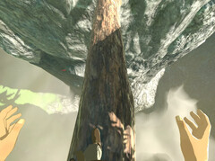 Le mod BetterVR de Breath of the Wild permet de parcourir Hyrule en réalité virtuelle 6DOF à la première personne. (Source de l'image : Crementif)