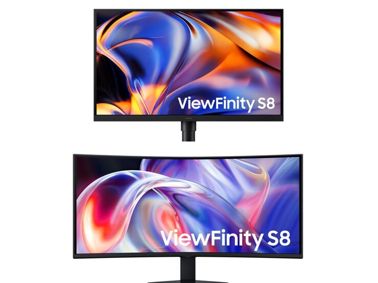 ViewFinity S8 27 pouces (en haut) et S8 40 pouces (en bas).