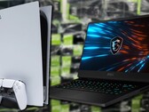 Une console (PS5) ou un ordinateur portable (MSI GP66 Leopard) peuvent être des choix plus judicieux que les cartes graphiques de bureau Ampere pour les joueurs. (Image source : Sony/MSI/Greg Salazar - édité)