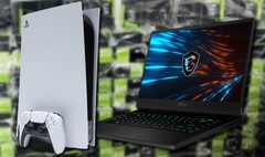 Une console (PS5) ou un ordinateur portable (MSI GP66 Leopard) peuvent être des choix plus judicieux que les cartes graphiques de bureau Ampere pour les joueurs. (Image source : Sony/MSI/Greg Salazar - édité)