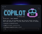L'interface CLI de GitHub Copilot fonctionnant dans une fenêtre de terminal.