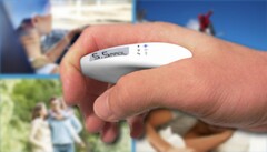 Les relevés du glucomètre glucoWISE peuvent être téléchargés vers un stockage en nuage via le port USB d'un PC. (Image source : Meta - édité)