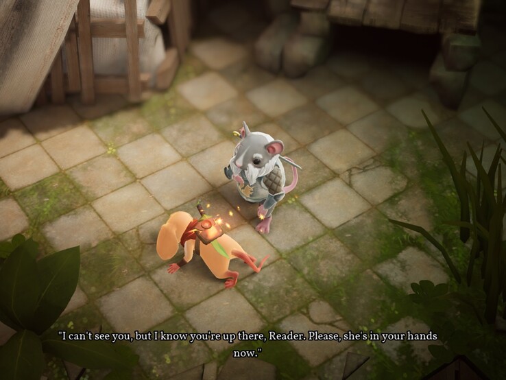 Quill est frappé et le lecteur est appelé à l'aide.