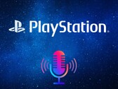 Bannière avec le logo PlayStation et le symbole podcast