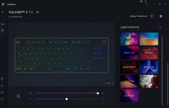 Logiciel du clavier Turtle Beach Vulcan II TKL Paramètres d'éclairage RVB
