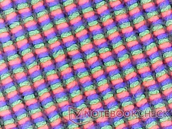 Le réseau de sous-pixels mat est légèrement plus granuleux qu'un réseau brillant