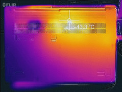 Lenovo IdeaPad 530S 15 IKB - Relevé thermique, au-dessous (sollicitations maximales).