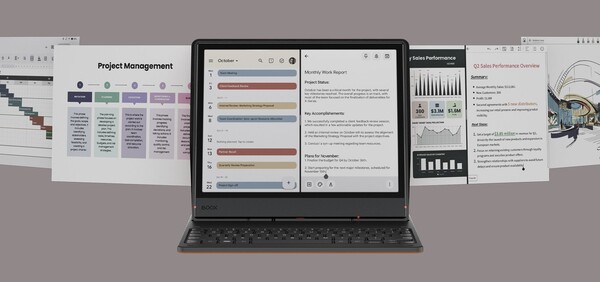 Le Boox Note Air5 C est désormais équipé d'un clavier pour un travail plus productif. (Source de l'image : Boox)