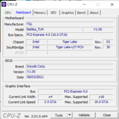 Carte mère CPU-Z