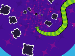 Deep Snake a des visuels colorés et trippants qui contrastent fortement avec le Snake original de 1997 (Source : Steam)