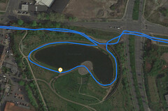 GPS Meizu X8 : autour d'un lac.