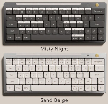 Le clavier Hesper64(100) est disponible en Misty Night ou Sand Beige. (Source de l'image : Nics Tek)