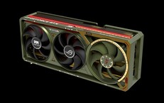 La ROG Astral GeForce RTX 5080 Doom Edition dispose de quatre ventilateurs. (Source de l'image : Asus/Bethesda)