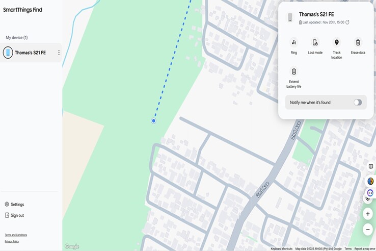 La recherche hors ligne de Samsung s'appuie sur un réseau d'appareils Galaxy proches pour relayer de manière anonyme et sécurisée les signaux Bluetooth Low Energy. (Source de l'image : Notebookcheck - Darryl Linington)