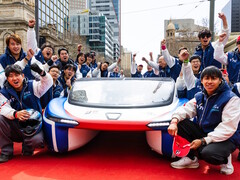 Le véhicule électrique solaire VTC Sophie 8X remporte la course Bridgestone World Solar 2025 à travers l'Australie dans la catégorie Cruiser. (Source de l'image : Bridgestone)