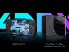 Le OneXFly Apex est doté d'un écran VRR de 8 pouces et d'une batterie de 85 Wh. (Source de l'image : One-Netbook)