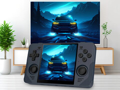 La Powkiddy RGB30 peut se connecter à un moniteur externe via l'un de ses ports USB Type-C. (Source de l'image : Powkiddy)