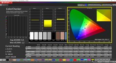 CalMAN ColorChecker (profil : sRGB, espace couleur cible : sRGB)