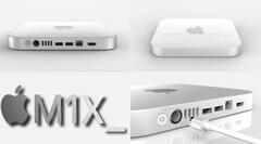 Le Mac Mini M1X a un look plus épuré que la variante M1 du mini PC de 2020. (Image source : @RendersbyIan - édité)