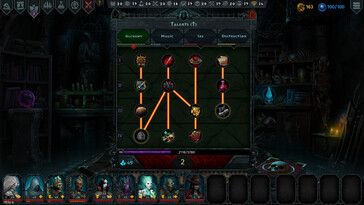 Image montrant un arbre à talents dans Iratus : Lord of the Dead.