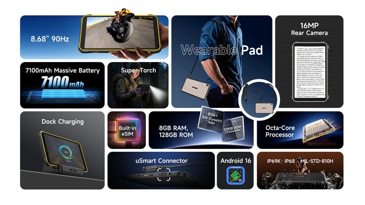 Les deux tablettes peuvent être rechargées sur une station d'accueil. (Source de l'image : Ulefone)