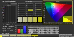 CalMAN : Saturation des couleurs (calibrée)